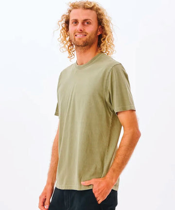 Rip Curl Plain Wash Mens Tee - Washed Moss